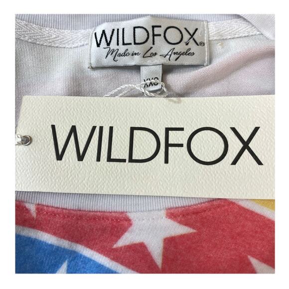 New Wildfox Roadtrip Steller Stripe Pullover Rainbow Loungewear XXS - Picture 5 of 6